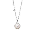 Laura Ashley Silver Hartley Check Mabe Pearl Necklace