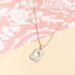 Laura Ashley Silver Foscot Damask White Topaz Necklace