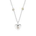 Laura Ashley Silver Kids Everingham Meadow Daisy Heart Necklace