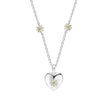 Laura Ashley Silver Kids Everingham Meadow Daisy Heart Necklace