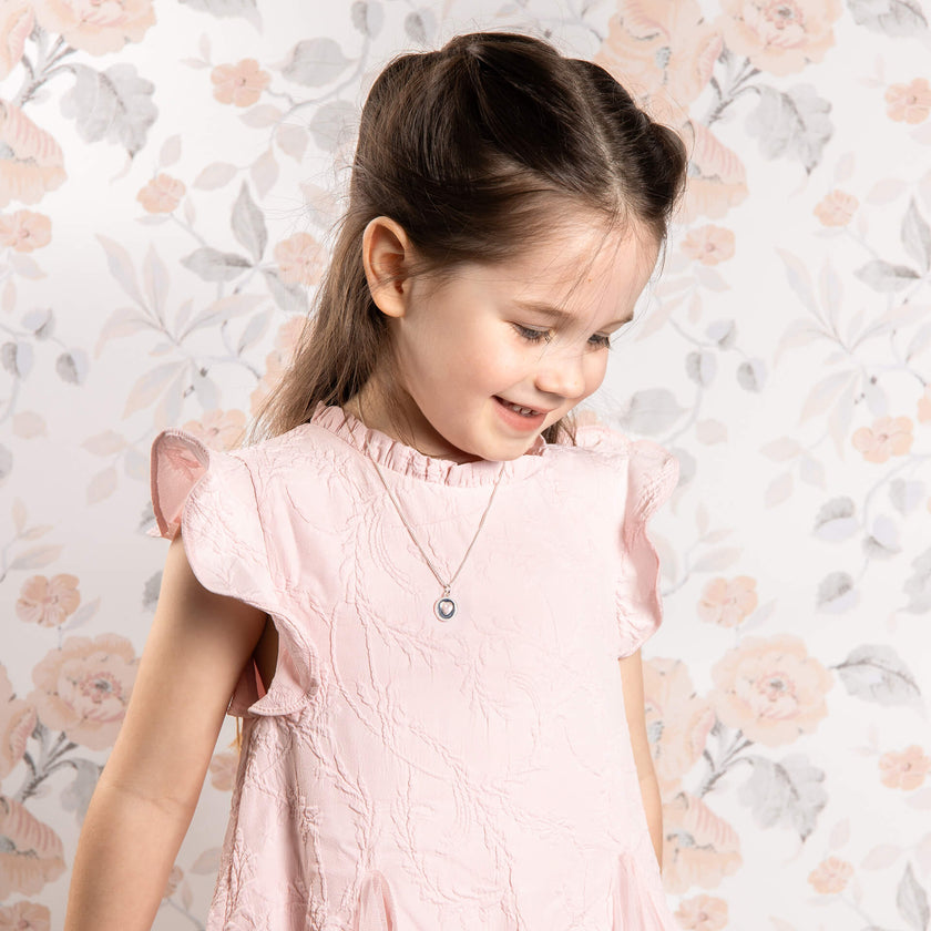 Laura Ashley Silver Kids Rosmere Love Heart Slider Locket