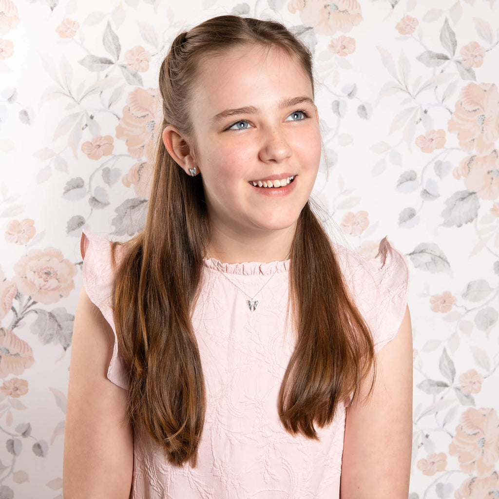 Laura Ashley Silver Kids Milda Bow Necklace
