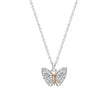 Laura Ashley Silver Kids Butterfly Garden Mini Necklace
