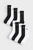 New Balance 10 Pack Cushioned Crew Socks Black White