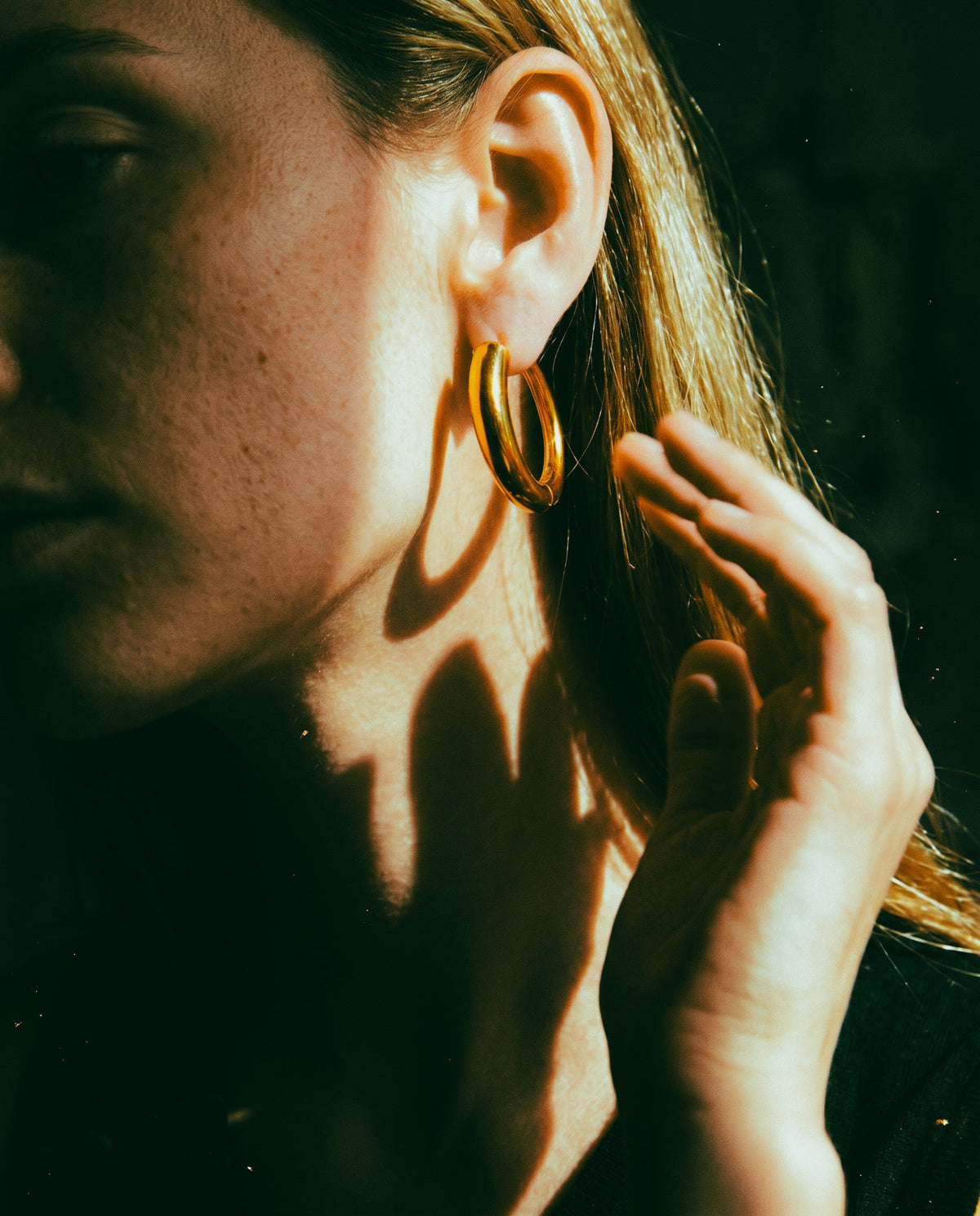 Orecchini a cerchio Nia Large | Vermeil oro