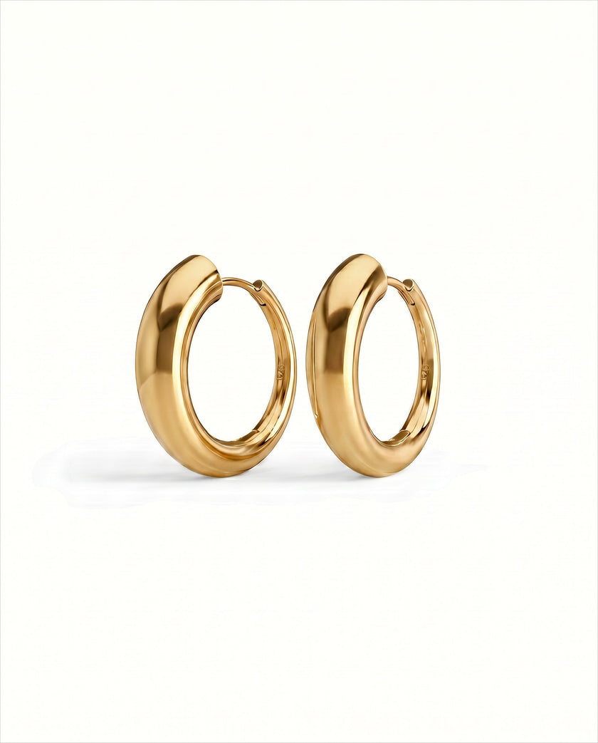 Orecchini a cerchio Nia Large | Vermeil oro