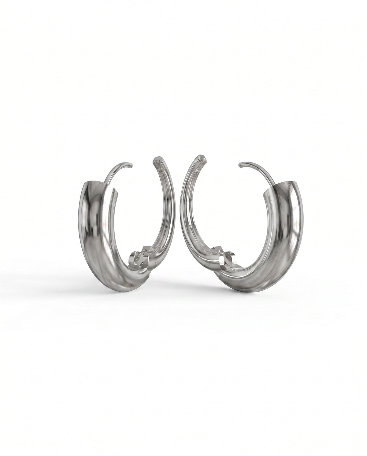 Nia stora ringörhängen | Sterlingsilver