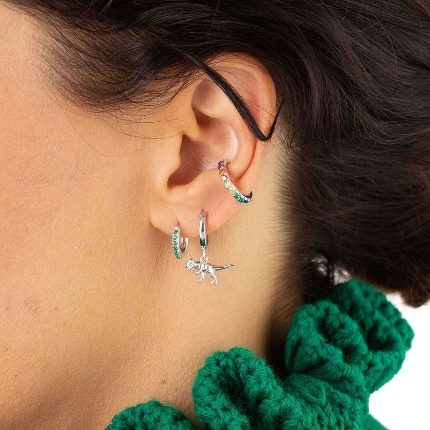 T-Rex Dinosaur Hoop Earrings