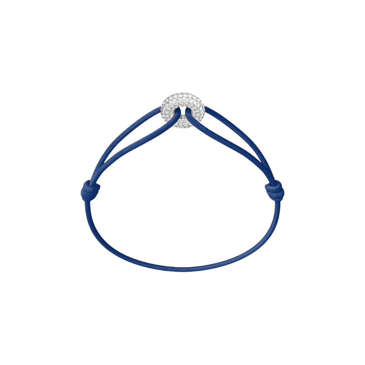 Mini Silver Soho Pavé Cord Bracelet