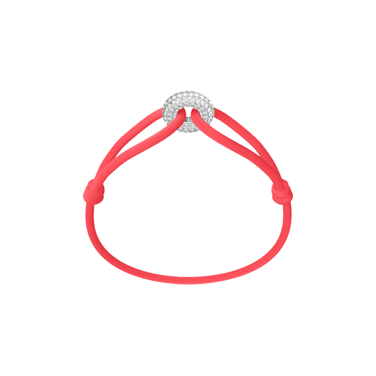 Silver Soho Pavé Cord Bracelet