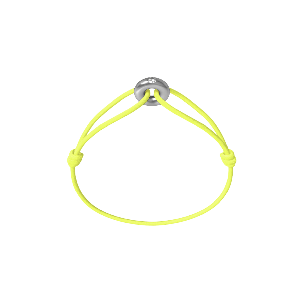 Mini Silver Soho Diamond Cord Bracelet