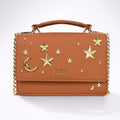 Nova Star Studded Handbag - Tan & Gold