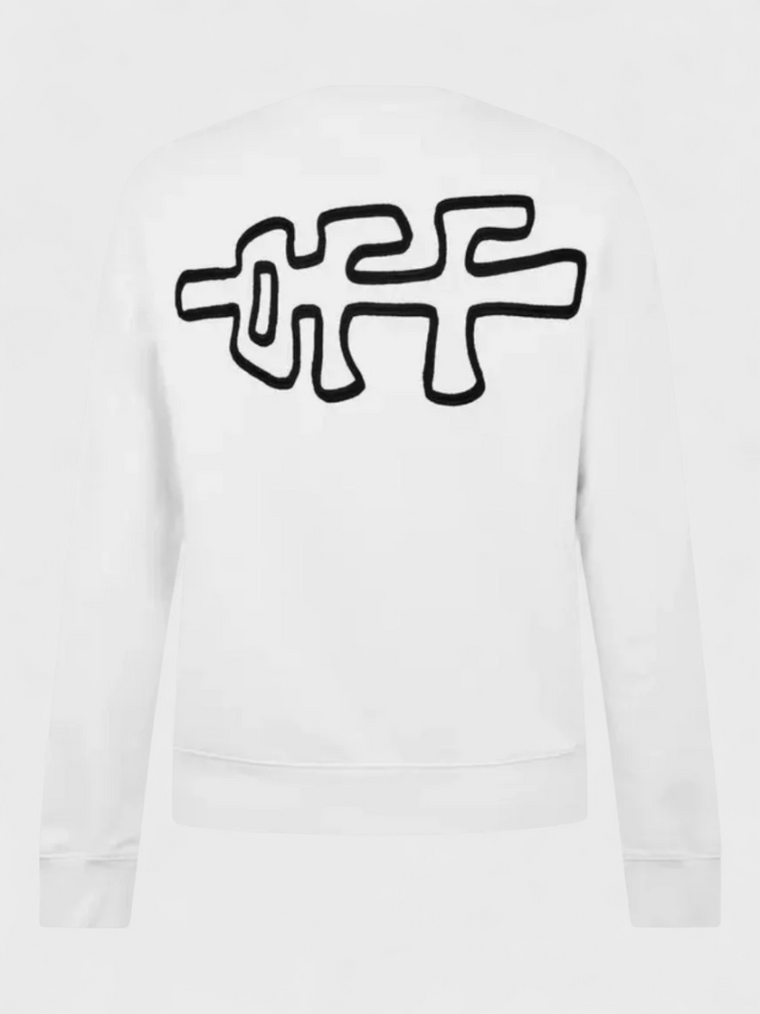 Off-White Graphic Crewneck Logo Print White