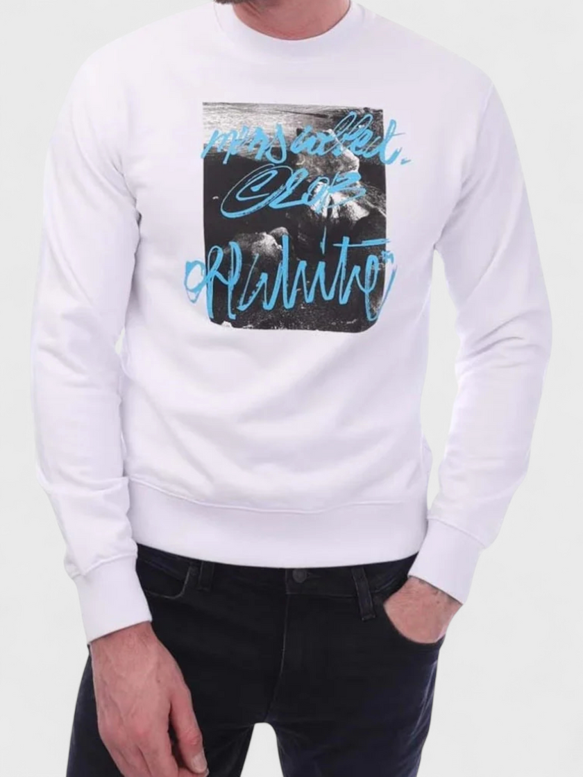 Off-White Graphic Crewneck Logo Print White