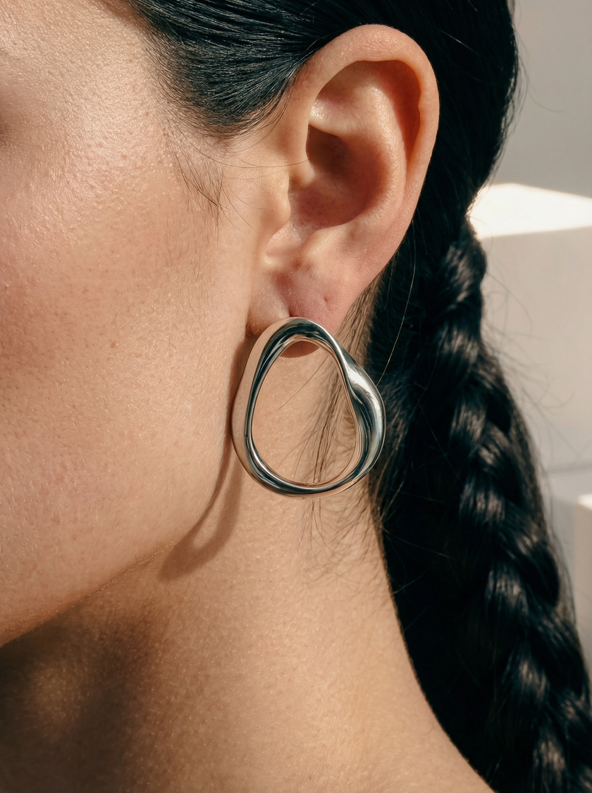 Oura Earrings | Sterling Silver