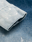 Bleach Painted Belted Denim Dress