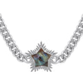 Odette Labradorite Spiky Star Choker Necklace | 925 Sterling Silver