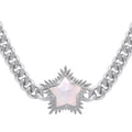 Odette Moonstone Spiky Star Choker Necklace | 925 Sterling Silver