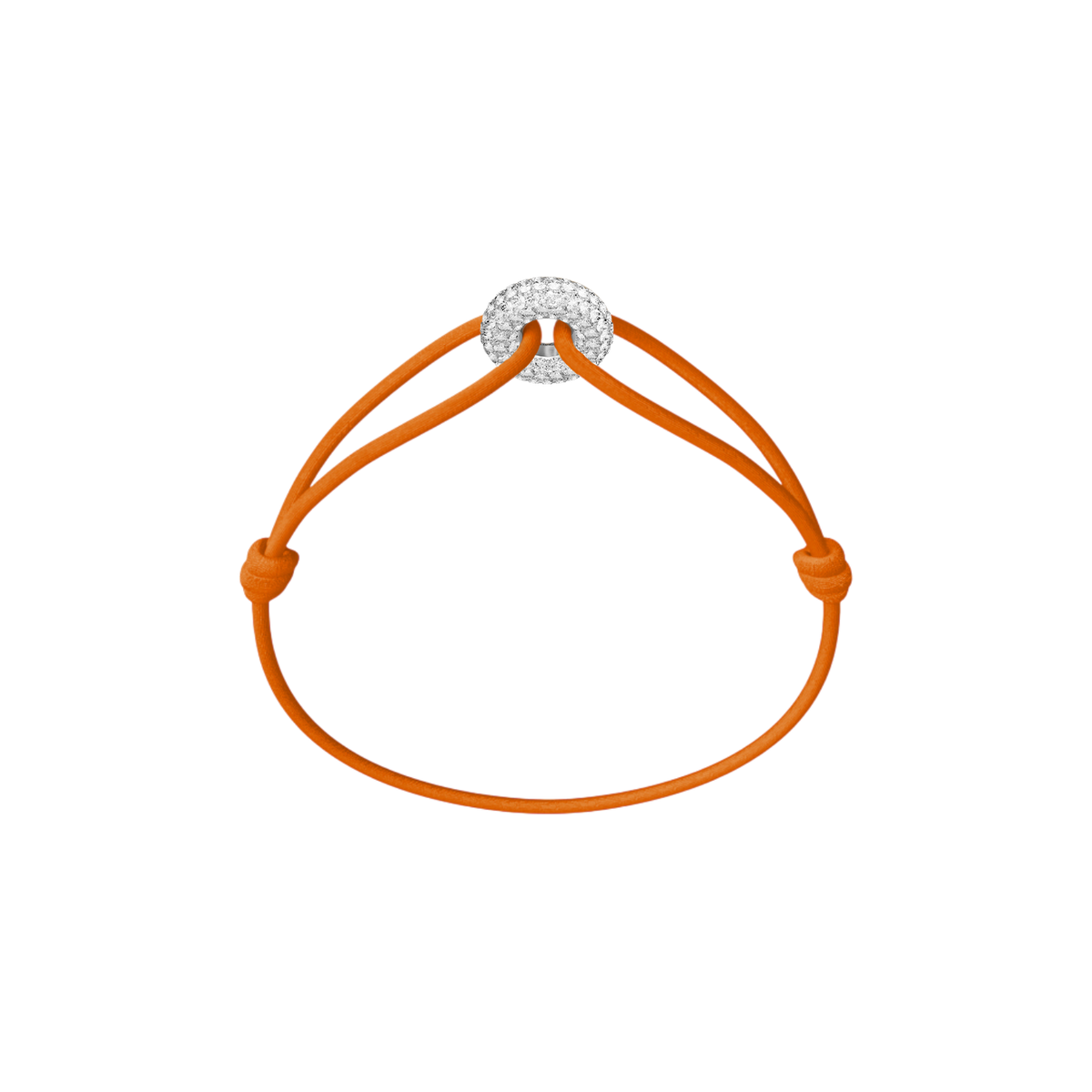 Mini Silver Soho Pavé Cord Bracelet