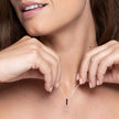Minimalistische Onyx-T-Bar-Halskette aus Silber