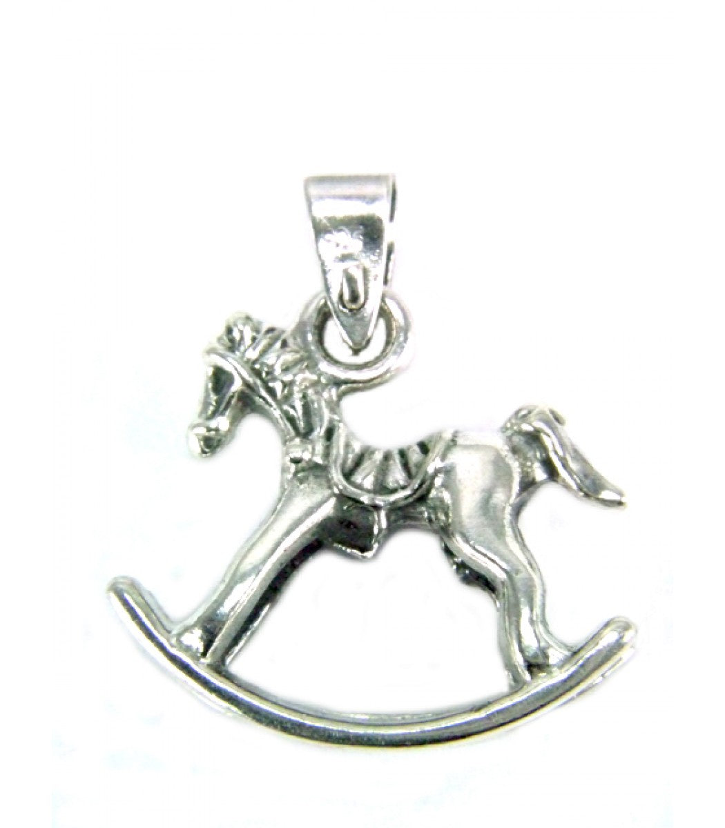 Silver Steed Rocking Horse Silver Pendant