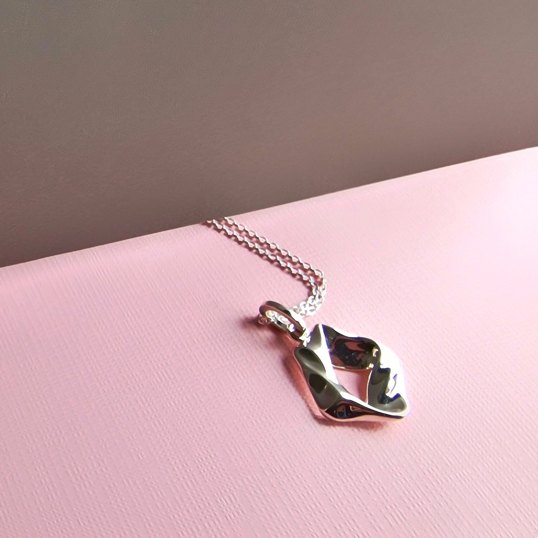 Textile Twist Sterling Silver Chain Necklace