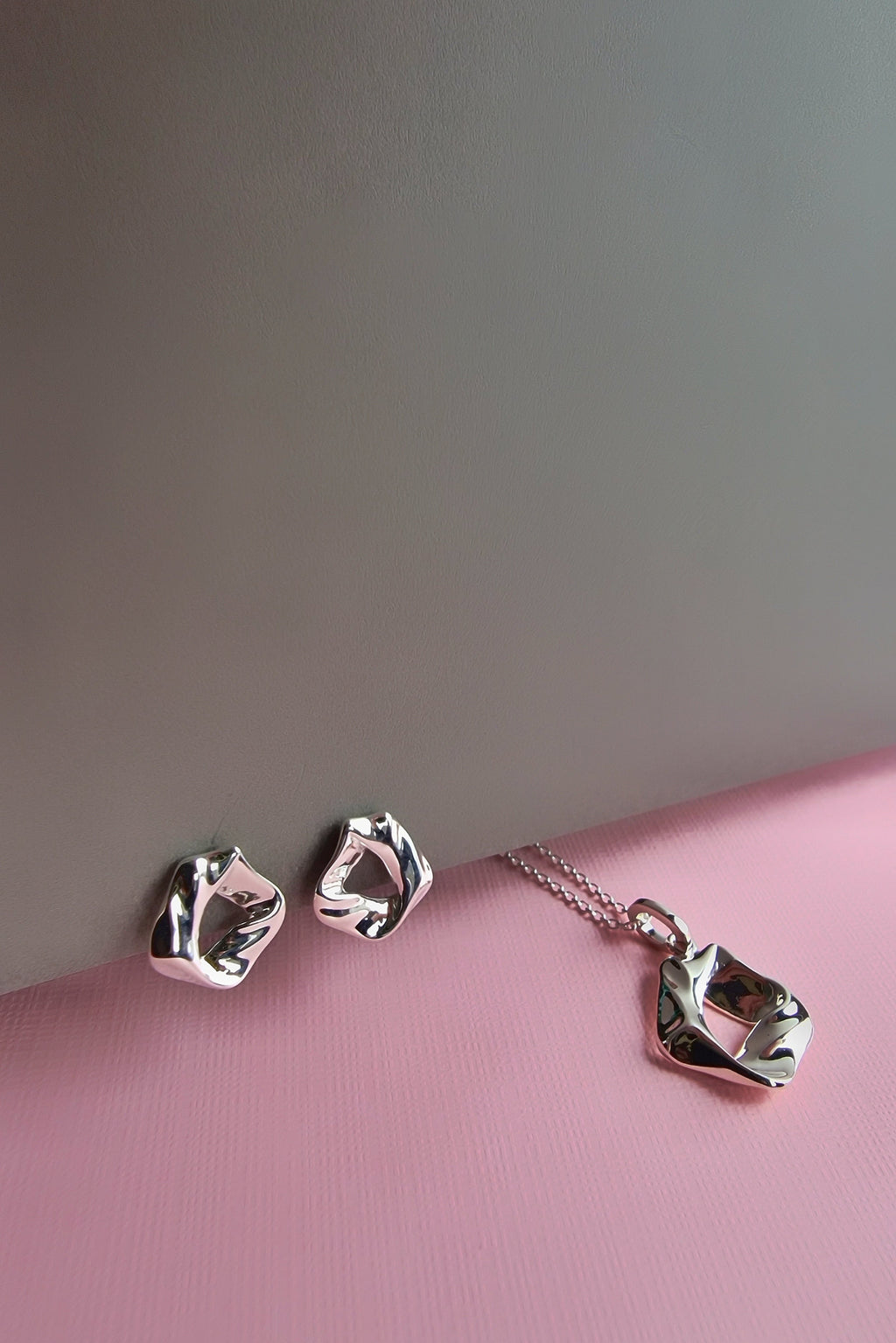 Textile Twist Sterling Silver Chain Necklace