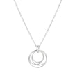 Collana con catena in argento sterling con anelli a cerchio incatenati
