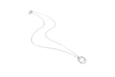 Collana con catena in argento sterling con anelli a cerchio incatenati