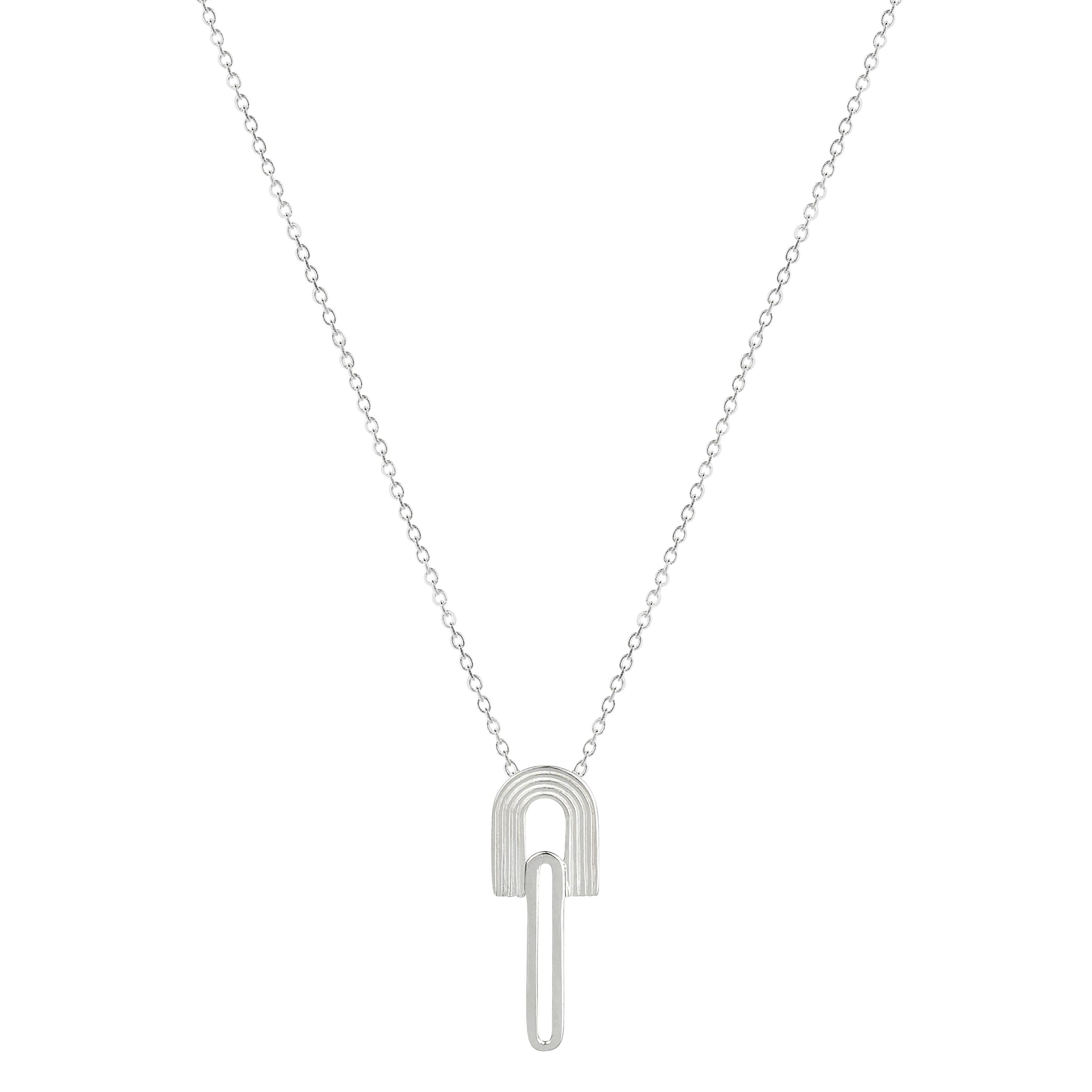 Rainbow Sterling Silver Chain Necklace