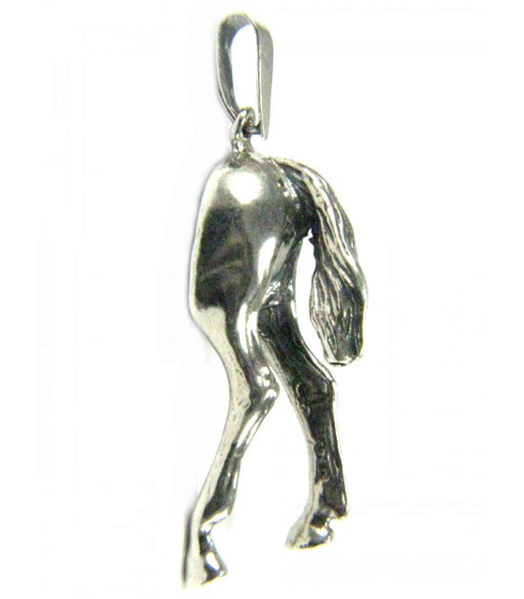 Silver Steed Hindquarters Silver Pendant