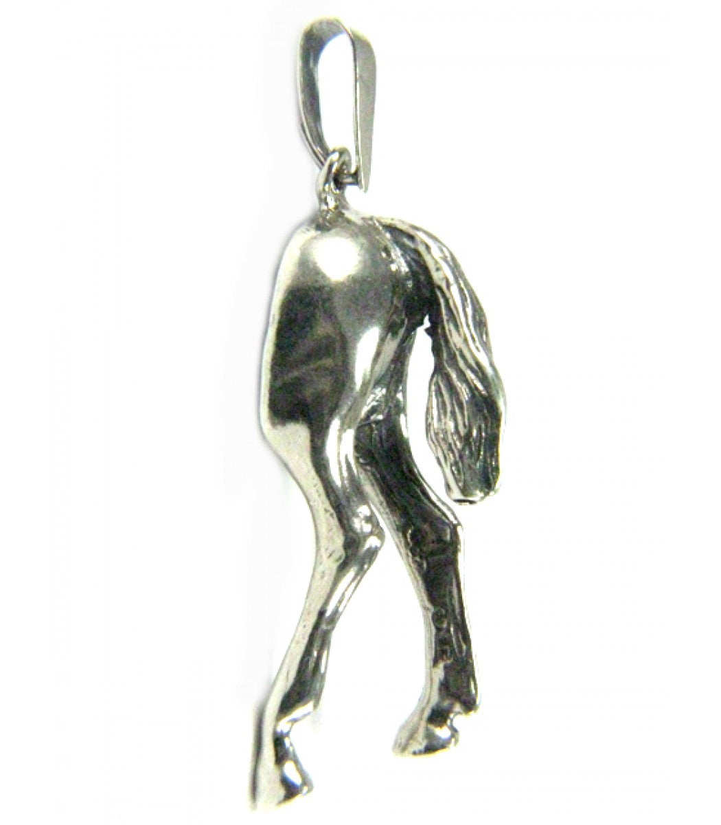 Silver Steed Hindquarters Silver Pendant