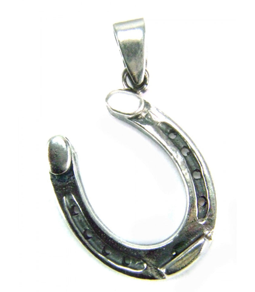 Silver Steed Detailed Horseshoe Pendant