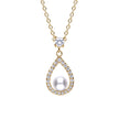 Diamonfire Halskette „Open Halo Teardrop“ mit Muschelkernperle