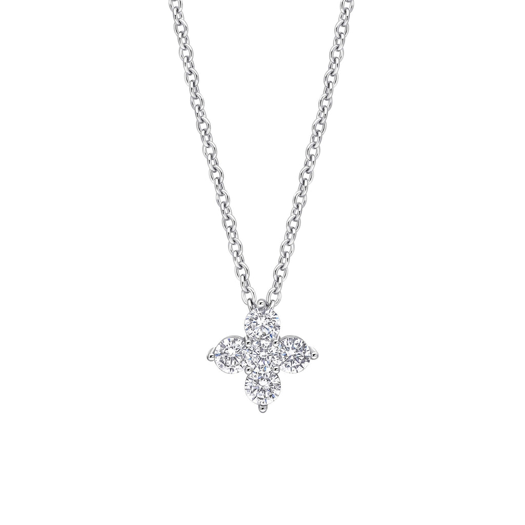 Diamonfire Zirconia Cluster Flower Pendant