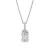 Diamonfire Emerald Cut Half Bezel Drop Pendant