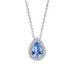 Diamonfire Zirconia Halo Teardrop Pendant