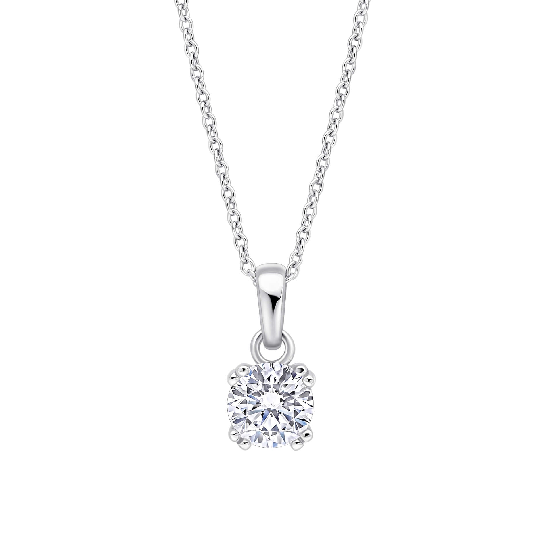 Diamonfire Double Claw Solitaire Pendant