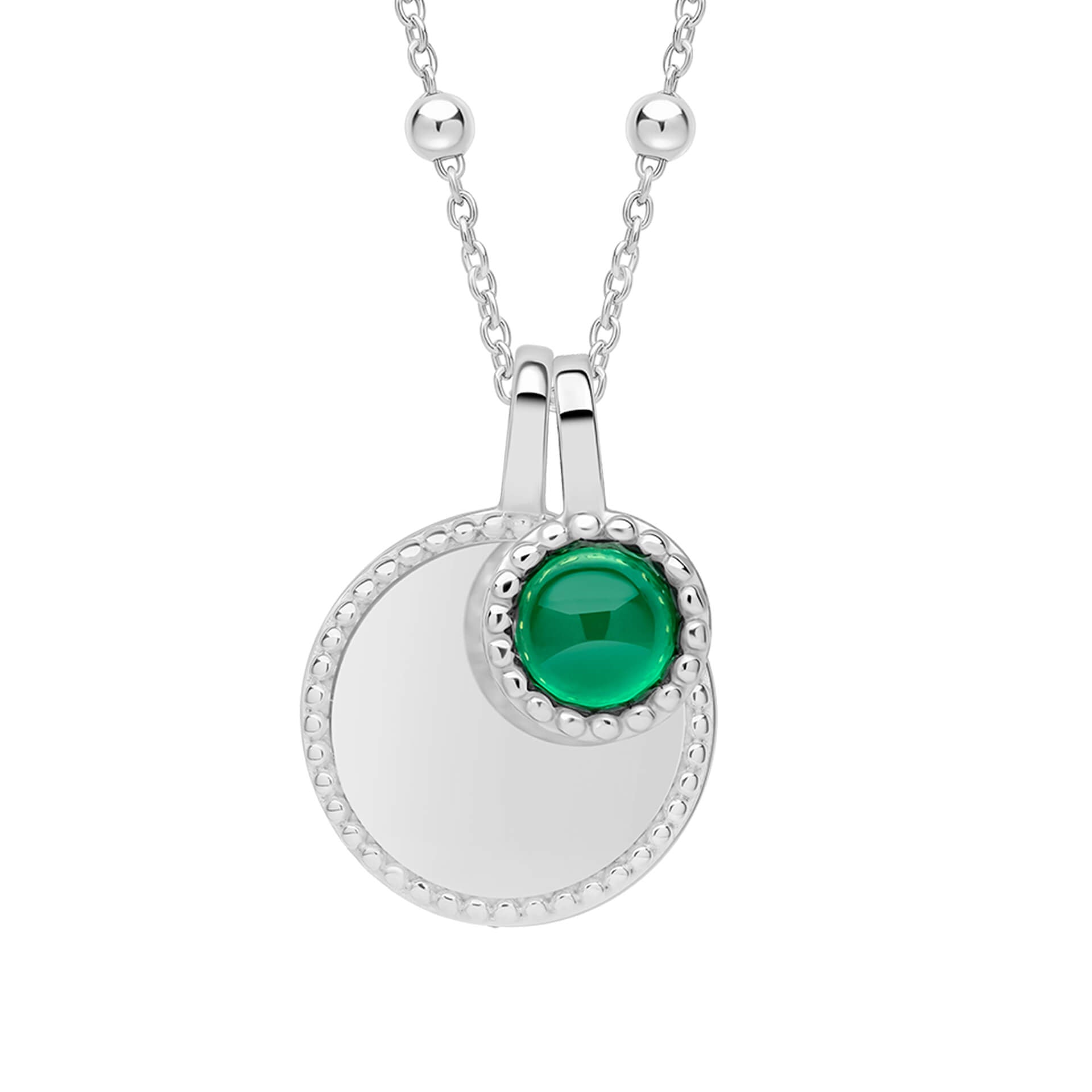 Beginnings Milgrain Semi-Precious Cabochon Birthstone Necklace