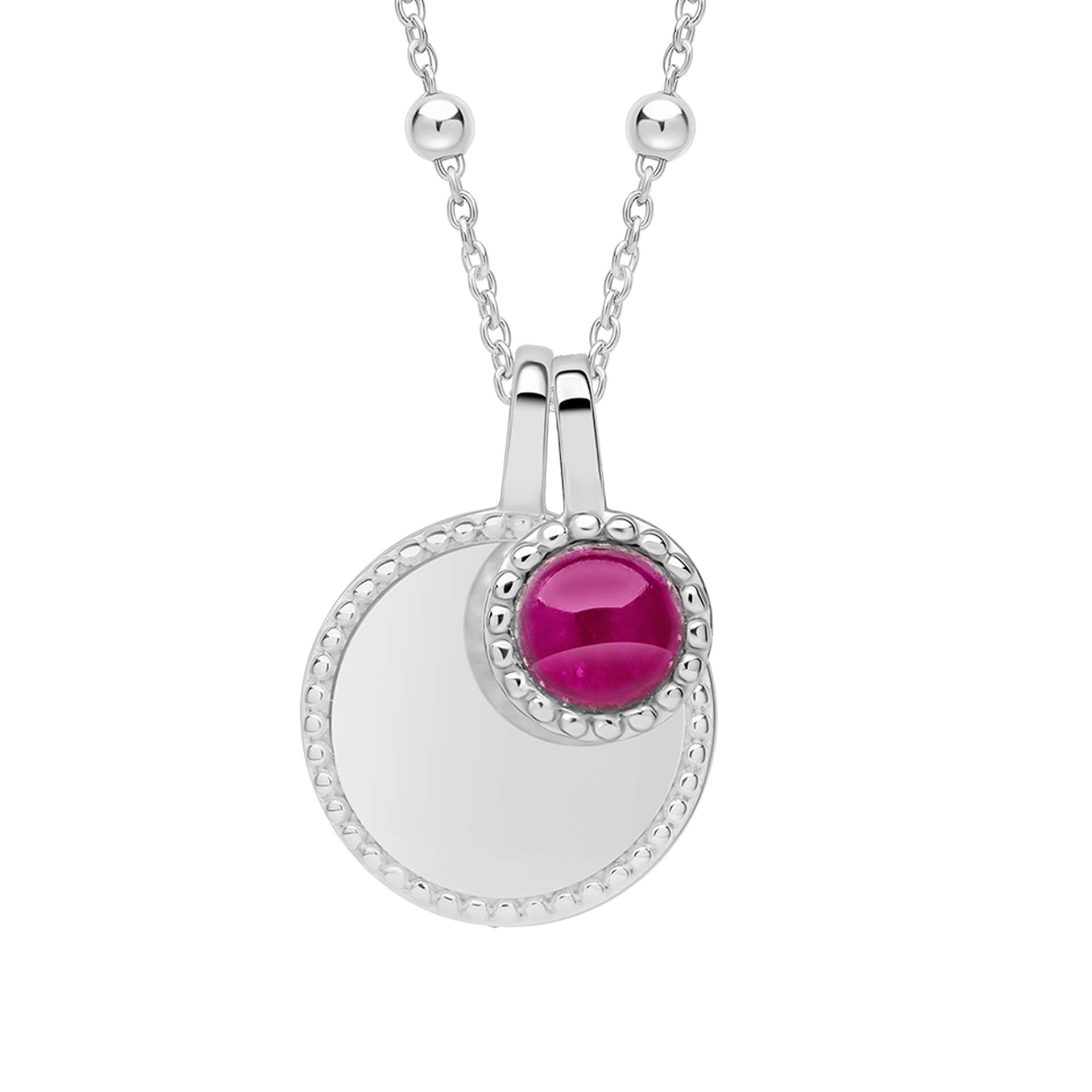 Beginnings Milgrain Semi-Precious Cabochon Birthstone Necklace