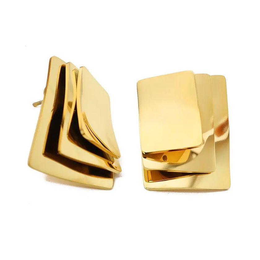 Caartia Luxe 18k guldbelagte statement-øreringe