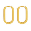 Orecchini a cerchio ovali con chiusura a cerniera Riley Luxe placcati in oro 18k
