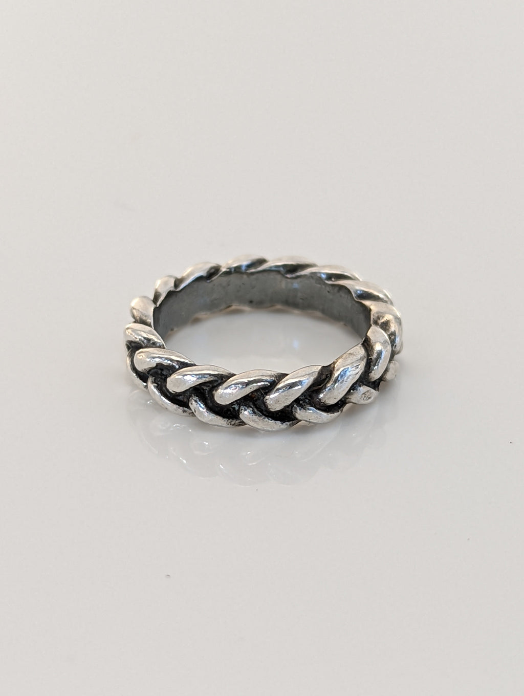 Silver Steed Plaited Ring 2