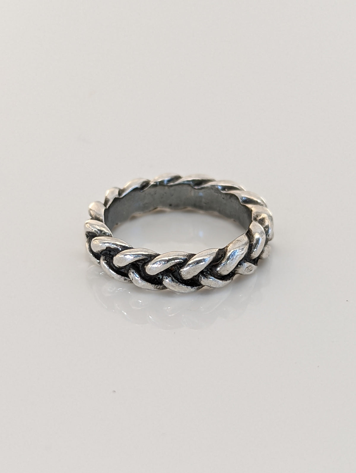 Silver Steed Plaited Ring 2