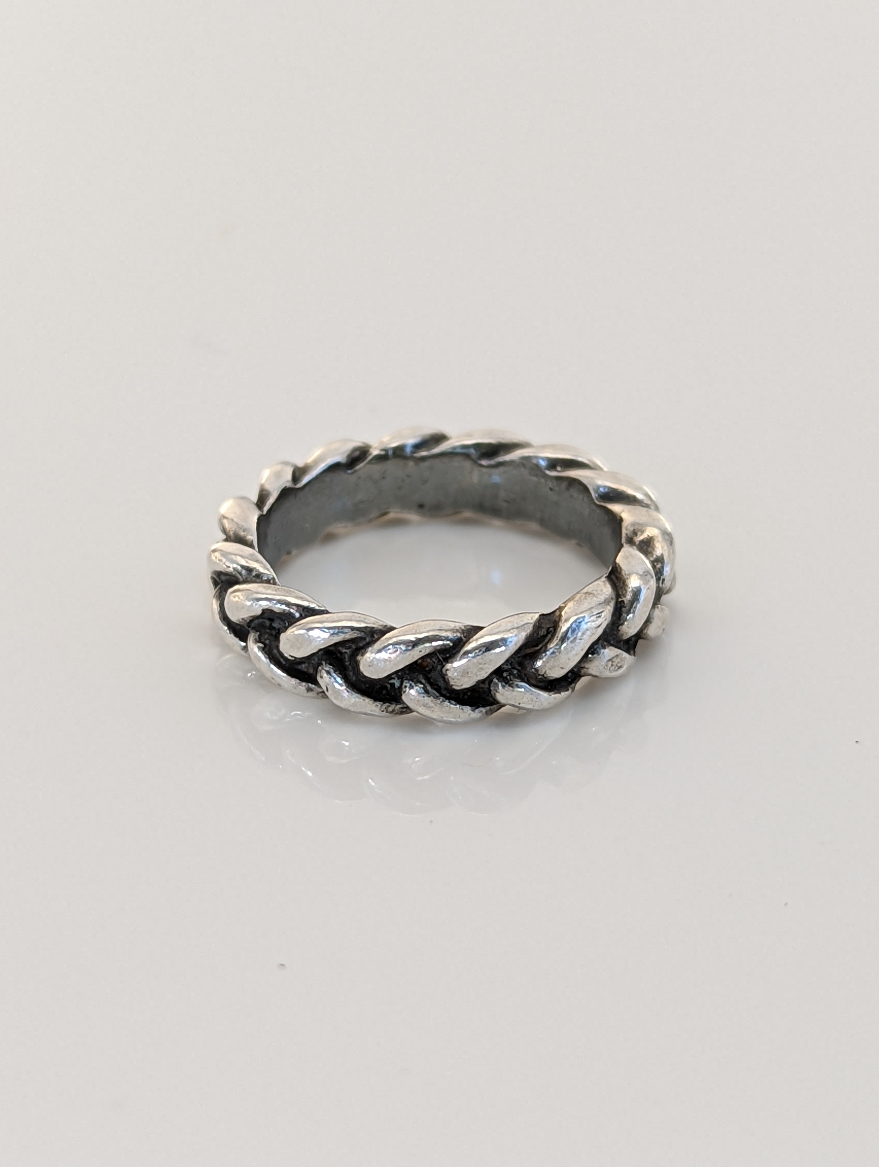 Silver Steed Plaited Ring 2