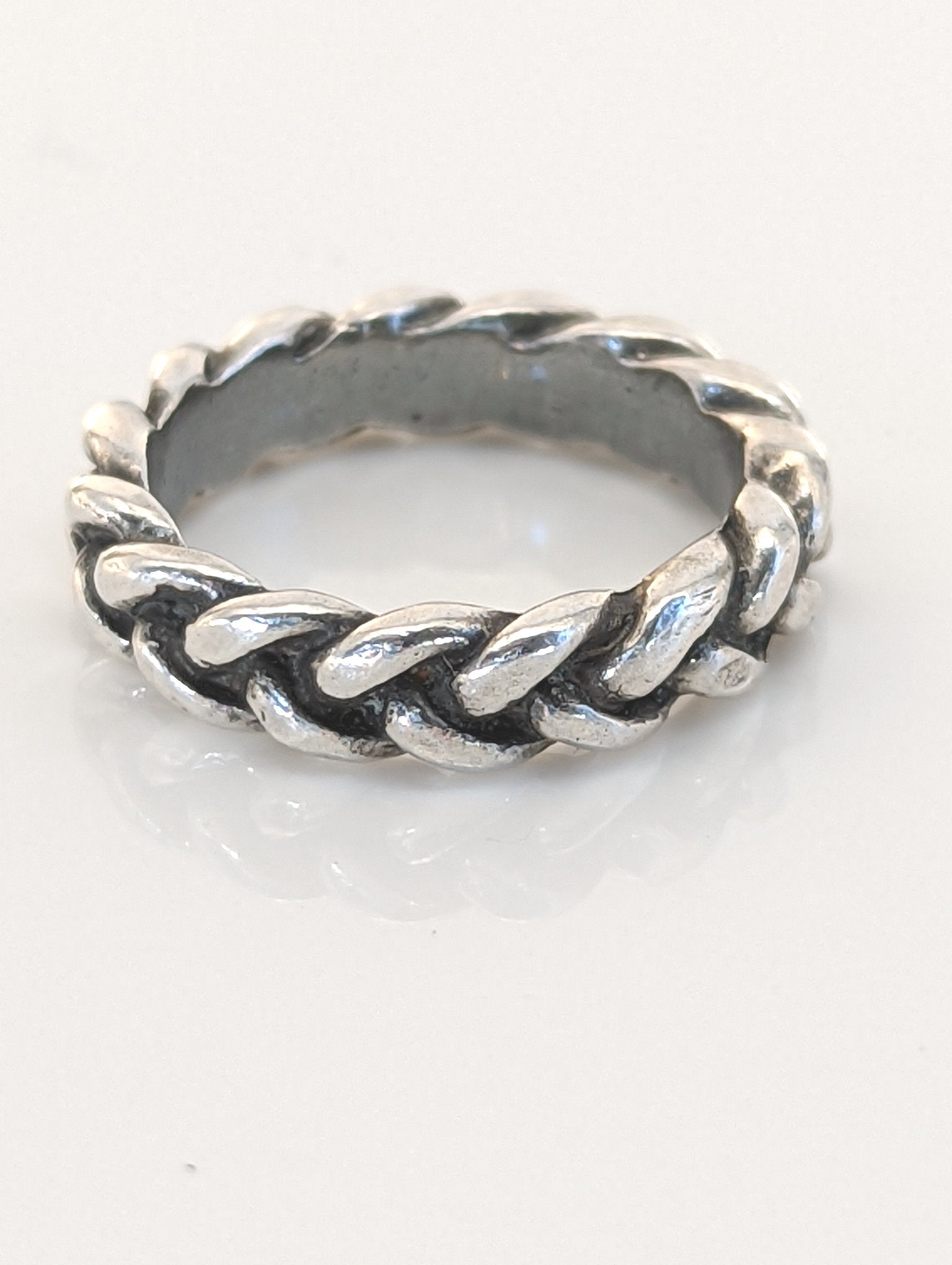 Silver Steed Plaited Ring 2