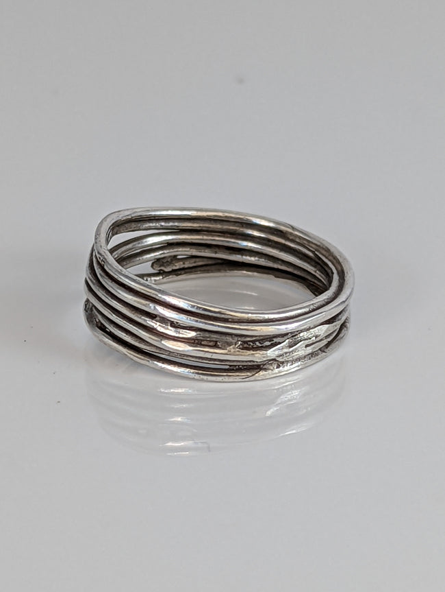 925 Silver Wired Band – Handmade Ring for Him or Her