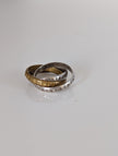 Silver Steed Two Tone Three Interlinking Bands