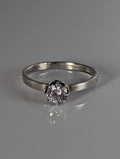 Silver Steed Delicate , unique silver zirconia ring