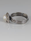 Silver Steed Wired Ring with Pearl